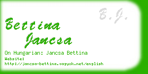 bettina jancsa business card